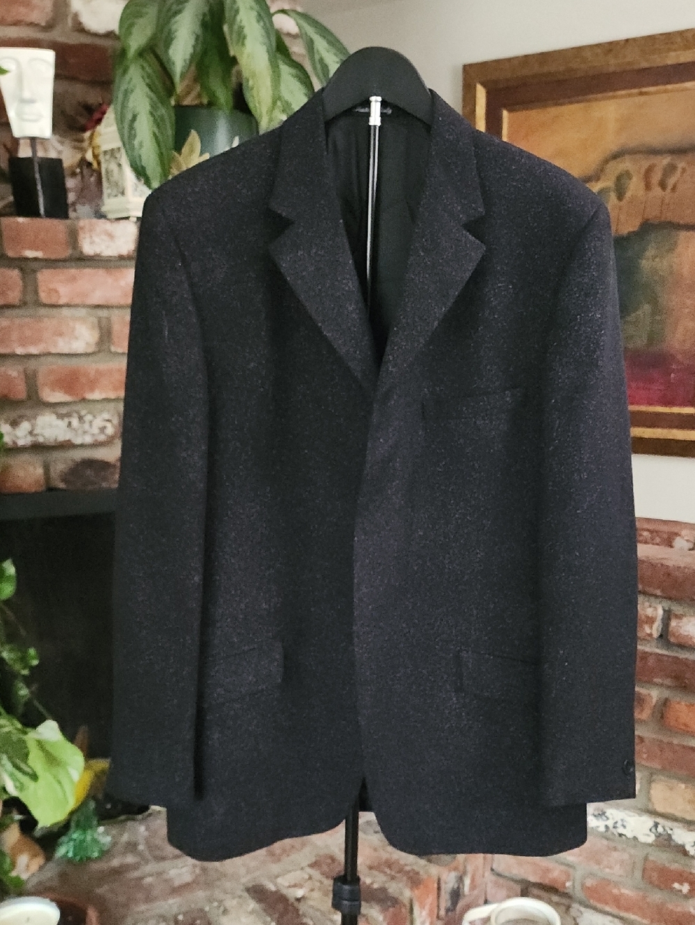 Versace Black Sparkle Textured Blazer Sport Coat Luxury Menswear